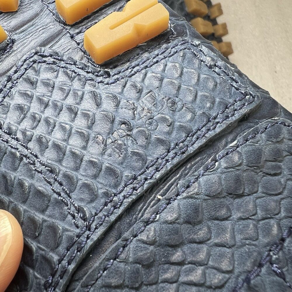Coach Arlene Leather Loafer Alligator Pattern Teal Blue Womens Sz 11B Slip On - Picture 12 of 13